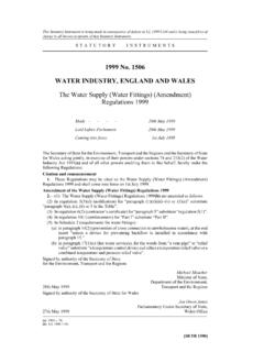 The Water Supply (Water Fittings) (Amendment) Regulations 1999