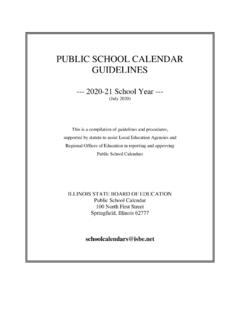 2020-21 Public School Calendar Guidelines