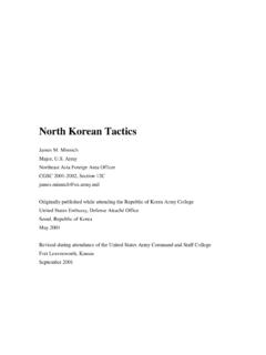 North Korean Tactics - FAOA