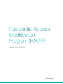 Residential Access Modification Program (RAMP) Guidelines ...