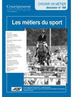 Les m&#233;tiers du sport - sports.gouv.fr