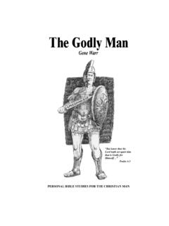 The Godly Man - Discipleship Library