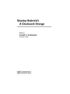 Stanley Kubrick s A Clockwork Orange
