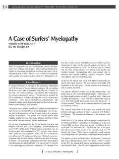 A Case of Surfers’ Myelopathy - aapsus.org