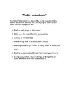 What is Homesickness? - University of Northern Colorado