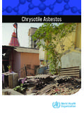 Chrysotile Asbestos PUBLIC HEALTH AND ENVIRONMENT