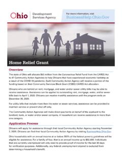 Home Relief Grant - Ohio