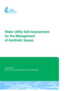 Water Utility Self-Assessment for the Management of ...