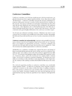 Conference Committees - National Conference of State ...