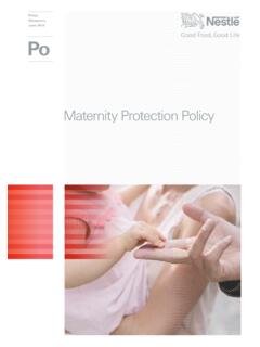 Maternity Protection Policy - Nestl&#233;