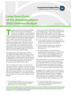 Long-Term Costs of the Administration’s 2022 Defense Budget