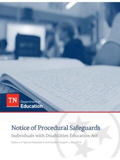 Notice of Procedural Safeguards - TN.gov