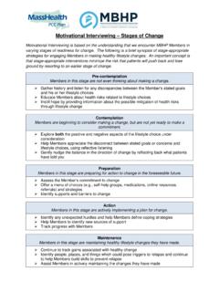 Motivational Interviewing Stages of Change - Masspartnership