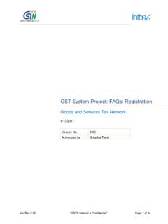 GST System Project: FAQs: Registration