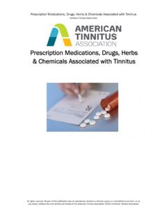 Drugs Associated with Tinnitus Final