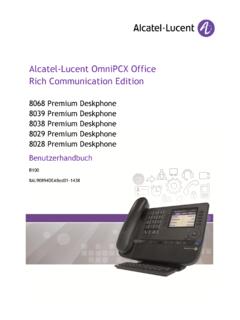 Benutzerhandbuch Alcatel-Lucent OmniPCX Office Deskphone