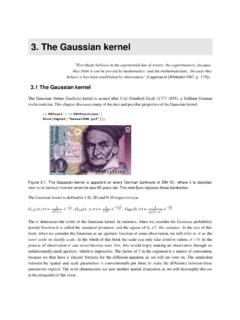3. The Gaussian kernel - University of Wisconsin–Madison