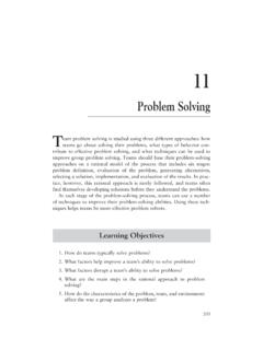 Problem Solving - SAGE Publications Inc