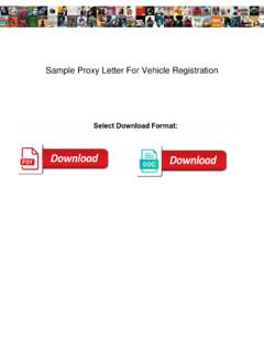 Sample Proxy Letter For Vehicle Registration