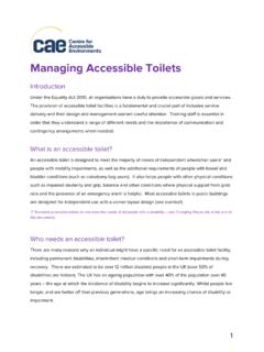 Managing Accessible Toilets