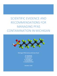 Scientific Evidence and Recommendations for Managing PFAS ...