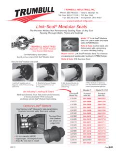 Link-Seal Modular Seals - Trumbull MFG