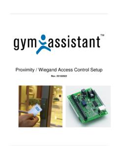 Proximity / Wiegand Access Control Setup - Gym Assistant