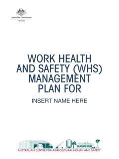 Work health and safety management plan - Comcare