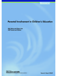 Parental Involvement in Children’s Education
