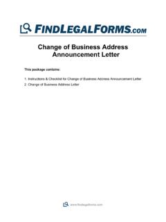Change of Business Address Announcement Letter