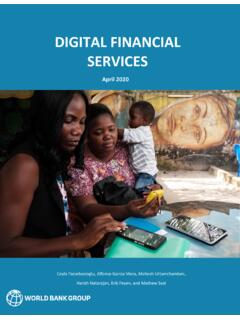 DIGITAL FINANCIAL SERVICES - World Bank