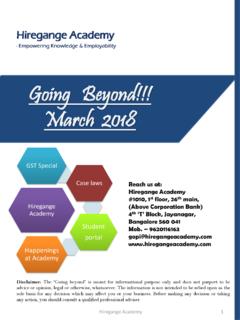 Going Beyond!!! March 2018 - hiregangeacademy.com