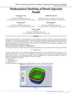 Mathematical Modeling of Plastic Injection Mould