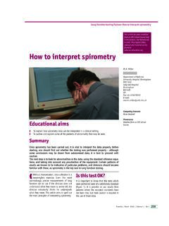 How to interpret spirometry
