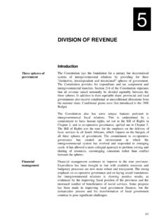 DIVISION OF REVENUE - National Treasury