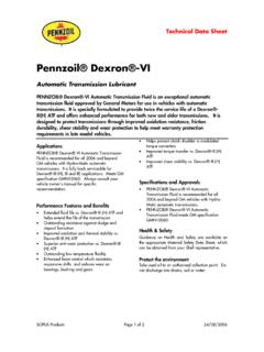 Pennzoil Dexron VI FINAL PDS - mil-specproducts.com