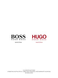HUGO BOSS WATCHES OPERATING INSTRUCTIONS, CARE &amp; …