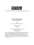 THE OUTCOMES AND IMPACTS - NCSALL
