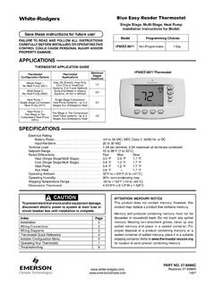 Blue Easy Reader Thermostat - Emerson Electric