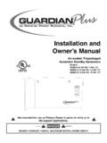 Installation and Owner’s Manual - PM Technologies