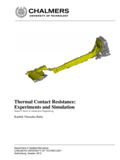 THERMAL CONTACT RESISTANCE: EXPERIMENTS AND …