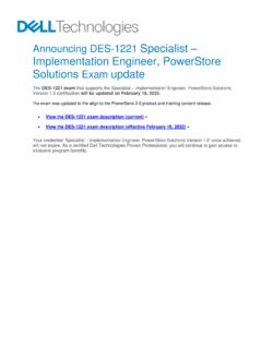 Announcing DES-1221 Specialist Implementation Engineer ...
