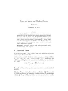 Expected Value and Markov Chains - aquatutoring.org