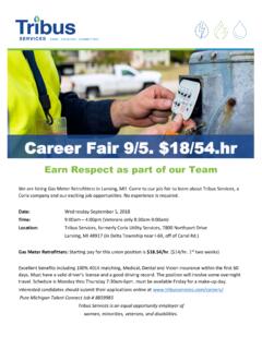 Career Fair 9/5. $18/54 - tribusservices.com
