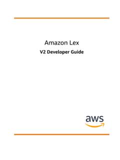 Amazon Lex - V2 Developer Guide