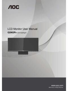 LCD Monitor User Manual - aocmonitorap.com
