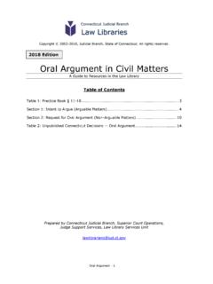 Oral Argument in Civil Matters - Connecticut
