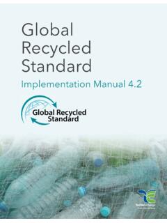 Global Recycled Standard - Textile Exchange