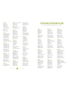 F260 BIBLE READING PLAN - Replicate Ministries