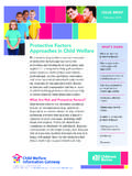 Protective Factors Approaches in Child Welfare